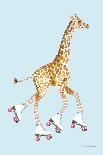 Giraffe Joy Ride II-Mercedes Lopez Charro-Framed Art Print