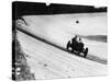 Mercedes on the Banking Near Members' Bridge, Brooklands, Surrey, 1920-null-Stretched Canvas