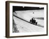 Mercedes on the Banking Near Members' Bridge, Brooklands, Surrey, 1920-null-Framed Photographic Print