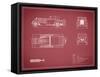 Mercedes SSK-Maroon-Mark Rogan-Framed Stretched Canvas