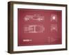 Mercedes SSK-Maroon-Mark Rogan-Framed Art Print