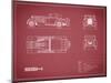 Mercedes SSK-Maroon-Mark Rogan-Mounted Art Print