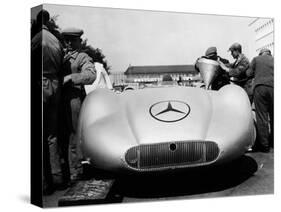 Mercedes Streamliner Car at Avus Motor Racing Circuit, Berlin, Germany, C1937-null-Stretched Canvas