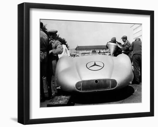 Mercedes Streamliner Car at Avus Motor Racing Circuit, Berlin, Germany, C1937-null-Framed Photographic Print