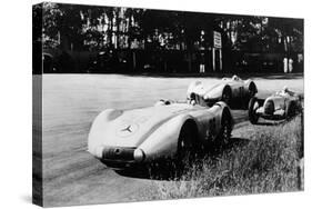 Mercedes Streamliner Cars Competing in the Avusrennen, Berlin, 1937-null-Stretched Canvas