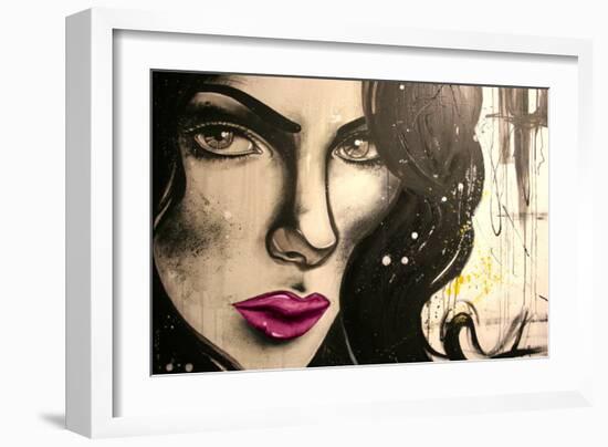 Mercedez Pink-Lips-Vicky Filiault-Framed Art Print