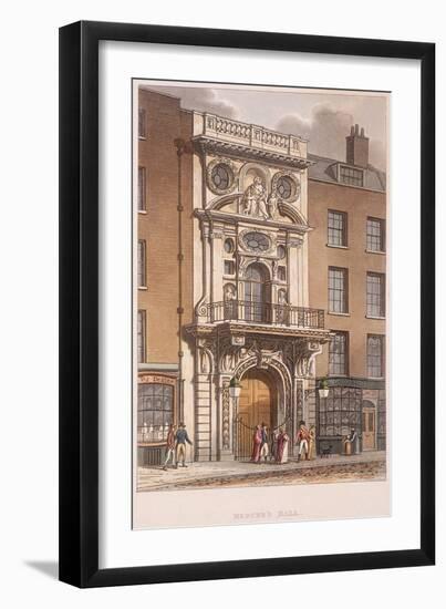 Mercers' Hall, London, 1815-George Shepherd-Framed Giclee Print