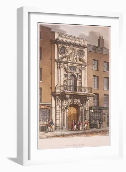 Mercers' Hall, London, 1815-George Shepherd-Framed Giclee Print