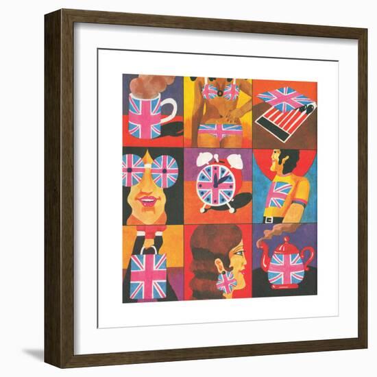 Merchandise, from 'Carnaby Street' by Tom Salter, 1970-Malcolm English-Framed Art Print