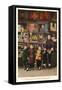 Merchant and Children, Chinatown, San Francisco, California-null-Framed Stretched Canvas