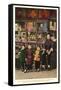 Merchant and Children, Chinatown, San Francisco, California-null-Framed Stretched Canvas