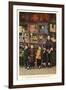 Merchant and Children, Chinatown, San Francisco, California-null-Framed Art Print