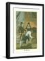 Merchant and His Clerk at the Dockside Checking Goods at a Warehouse, 1823-null-Framed Giclee Print