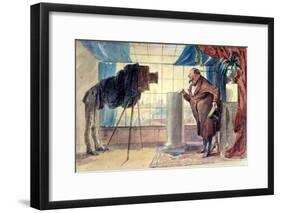 Merchant at the Photographer, 1860S-Petr Mikhailovich Shmel'kov-Framed Giclee Print