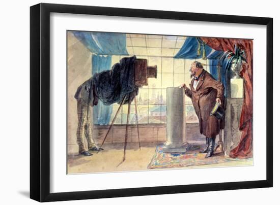 Merchant at the Photographer, 1860S-Petr Mikhailovich Shmel'kov-Framed Giclee Print