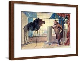 Merchant at the Photographer, 1860S-Petr Mikhailovich Shmel'kov-Framed Giclee Print