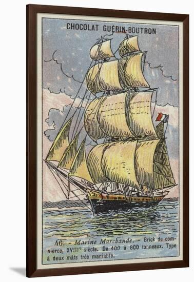Merchant Brig, 18th Century-null-Framed Giclee Print