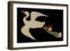 Merchant from Isfahan Flying, from "The Wonders of the Creation and the Curiosities of Existence"-null-Framed Giclee Print