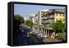 Merchant Road, Old City, Yangon (Rangoon), Myanmar (Burma), Asia-Nathalie Cuvelier-Framed Stretched Canvas