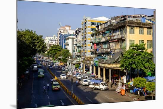 Merchant Road, Old City, Yangon (Rangoon), Myanmar (Burma), Asia-Nathalie Cuvelier-Mounted Premium Photographic Print