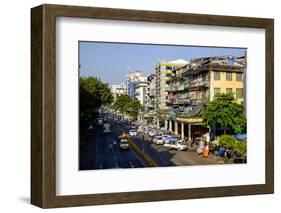 Merchant Road, Old City, Yangon (Rangoon), Myanmar (Burma), Asia-Nathalie Cuvelier-Framed Photographic Print