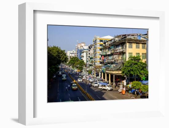 Merchant Road, Old City, Yangon (Rangoon), Myanmar (Burma), Asia-Nathalie Cuvelier-Framed Photographic Print