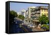 Merchant Road, Old City, Yangon (Rangoon), Myanmar (Burma), Asia-Nathalie Cuvelier-Framed Stretched Canvas