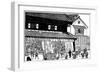 Merchant's Store and Fireproof Warehouse, Edo Period, Japan, 1603-1868-null-Framed Giclee Print