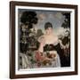 Merchant's Wife Having Tea-B. M. Kustodiev-Framed Giclee Print