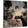 Merchant's Wife Having Tea-B. M. Kustodiev-Mounted Giclee Print