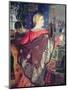 Merchant's Woman with a Mirror-Boris Kustodiyev-Mounted Premium Giclee Print