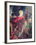 Merchant's Woman with a Mirror-Boris Kustodiyev-Framed Giclee Print