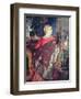Merchant's Woman with a Mirror-Boris Kustodiyev-Framed Giclee Print