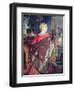 Merchant's Woman with a Mirror-Boris Kustodiyev-Framed Giclee Print