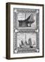 Merchant Ship and Dutch Ship, 17th Century-null-Framed Giclee Print