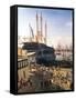 Merchant Ship in the Port of Toulon-null-Framed Stretched Canvas