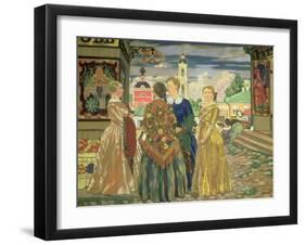 Merchant Women-Boris Kustodiyev-Framed Giclee Print
