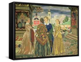 Merchant Women-Boris Kustodiyev-Framed Stretched Canvas