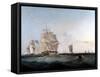 Merchantmen and Other Shipping in the English Channel, 19th Century-George Chambers-Framed Stretched Canvas