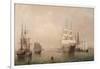 Merchantmen Off Boston Harbor, 1863-Fitz Henry Lane-Framed Giclee Print