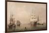 Merchantmen Off Boston Harbor, 1863-Fitz Henry Lane-Framed Giclee Print