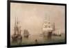 Merchantmen Off Boston Harbor, 1863-Fitz Henry Lane-Framed Giclee Print