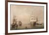 Merchantmen Off Boston Harbor, 1863-Fitz Henry Lane-Framed Giclee Print