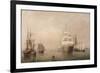 Merchantmen Off Boston Harbor, 1863-Fitz Henry Lane-Framed Giclee Print