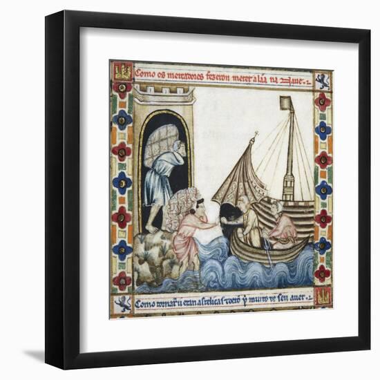 Merchants Carrying Goods at the Port of Dover-null-Framed Art Print