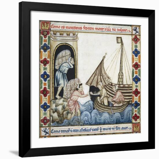 Merchants Carrying Goods at the Port of Dover-null-Framed Art Print