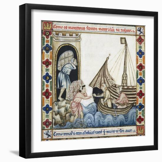 Merchants Carrying Goods at the Port of Dover-null-Framed Art Print