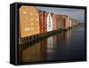 Merchants Premises Along the Nidelva, Trondheim, Norway, Scandinavia, Europe-James Emmerson-Framed Stretched Canvas