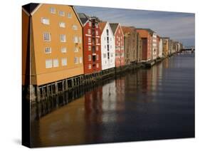 Merchants Premises Along the Nidelva, Trondheim, Norway, Scandinavia, Europe-James Emmerson-Stretched Canvas