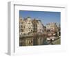 Merchants' Premises with Traditional Gables, by the River, Ghent, Belgium-James Emmerson-Framed Photographic Print